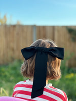 Giant Black Silk Hair Bow