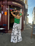Handmade Vintage Cotton  Wide Trousers