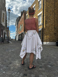 Vintage TableCloth Midi Skirt