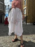 Vintage TableCloth Midi Skirt