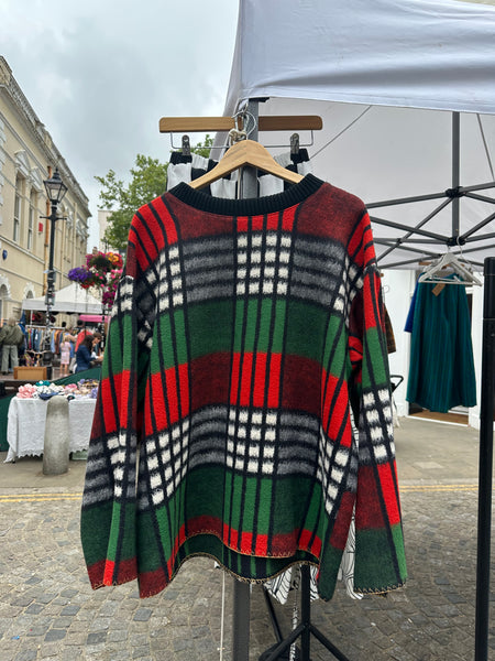 Handmade Vintage Wool Blend Blanket Jumper