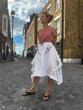 Vintage TableCloth Midi Skirt