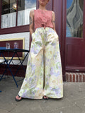 Handmade Vintage Cotton  Wide Trousers