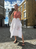 Vintage TableCloth Midi Skirt