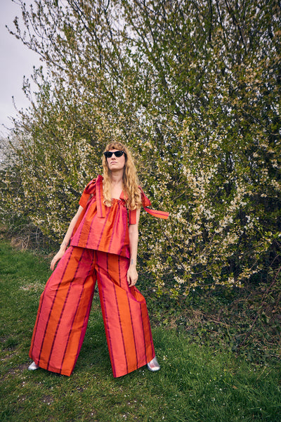 Handmade Wide Silk Trousers